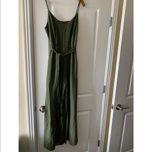 She+Sky Green Cropped-Length Jumpsuit